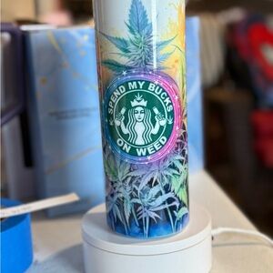 Colorful Cannabis-Themed Tumbler